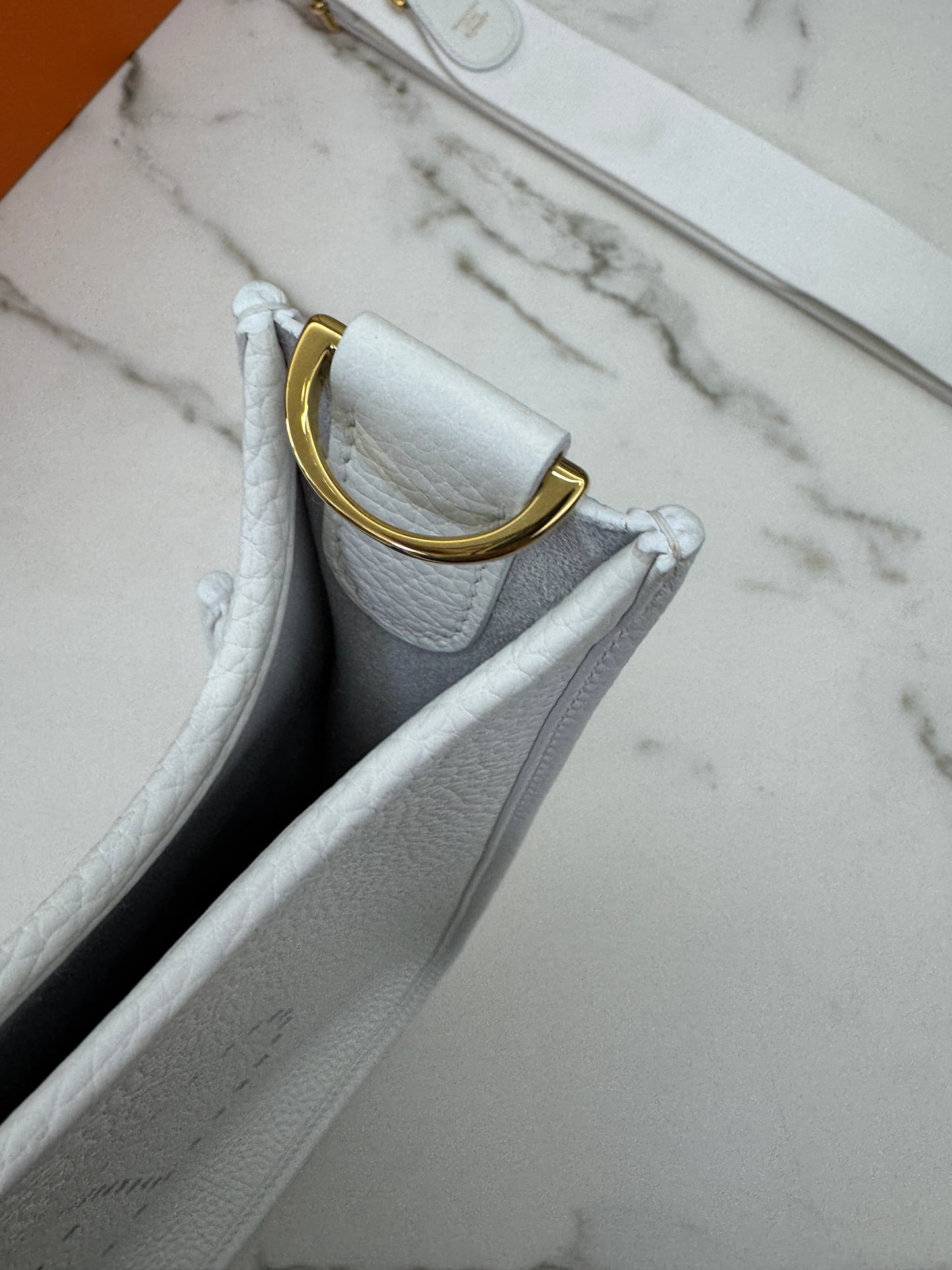 HERMES Evelyn29 新白色金扣 0U New White GHW