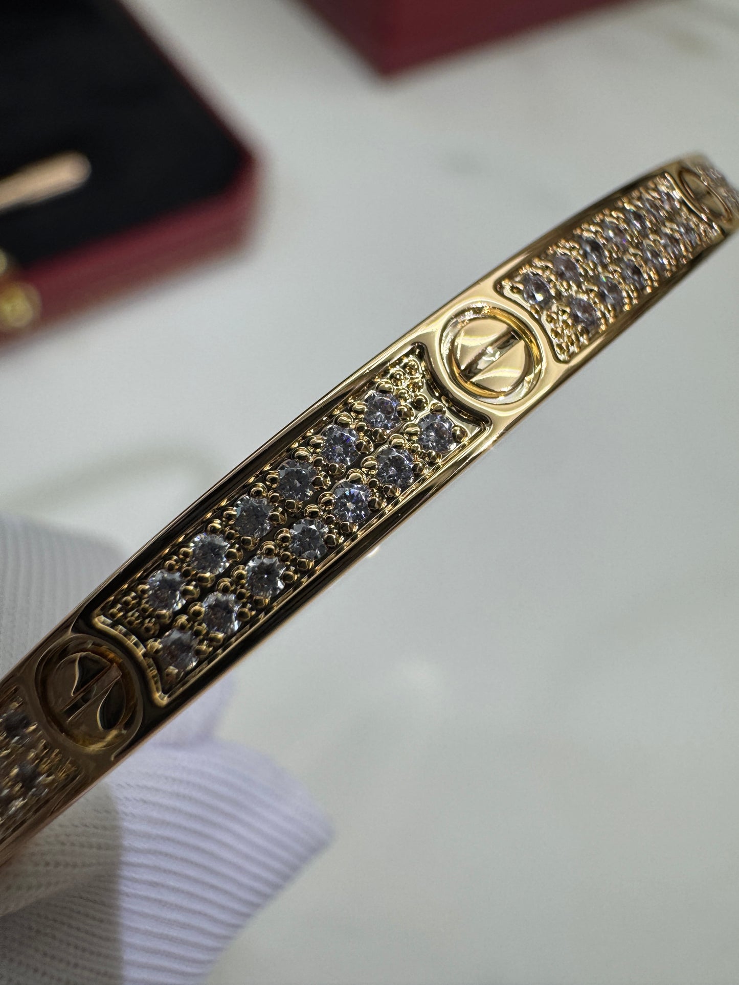 CARTIER Love Bracelet 窄版滿天星 玫瑰金