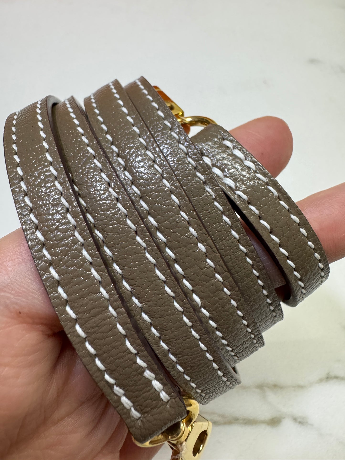 HERMES Mini Bolide 大象灰山羊皮 金扣