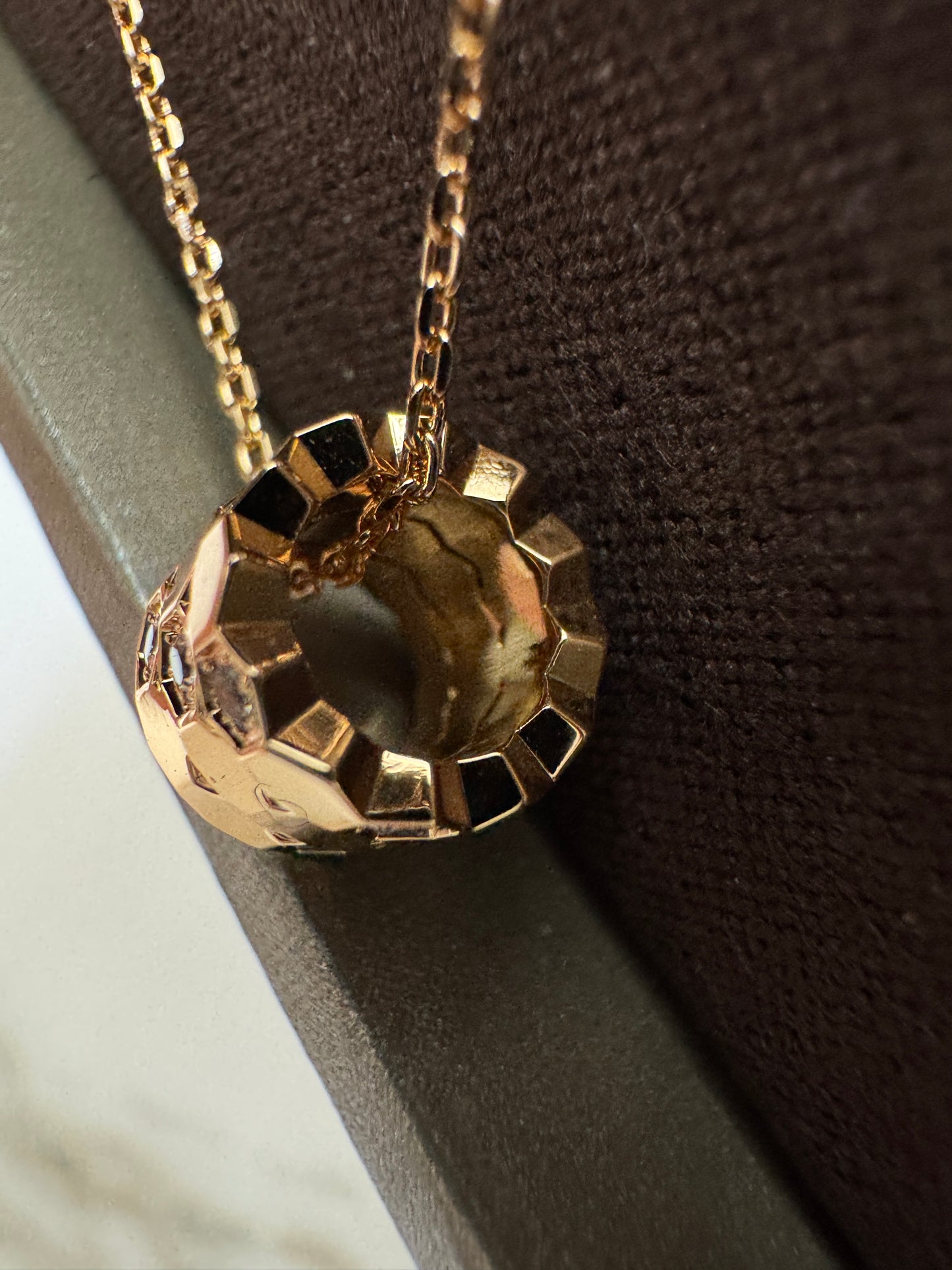 CHAUMET Bee My Love 玫瑰金筒形項鏈