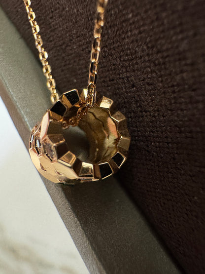 CHAUMET Bee My Love 玫瑰金筒形項鏈