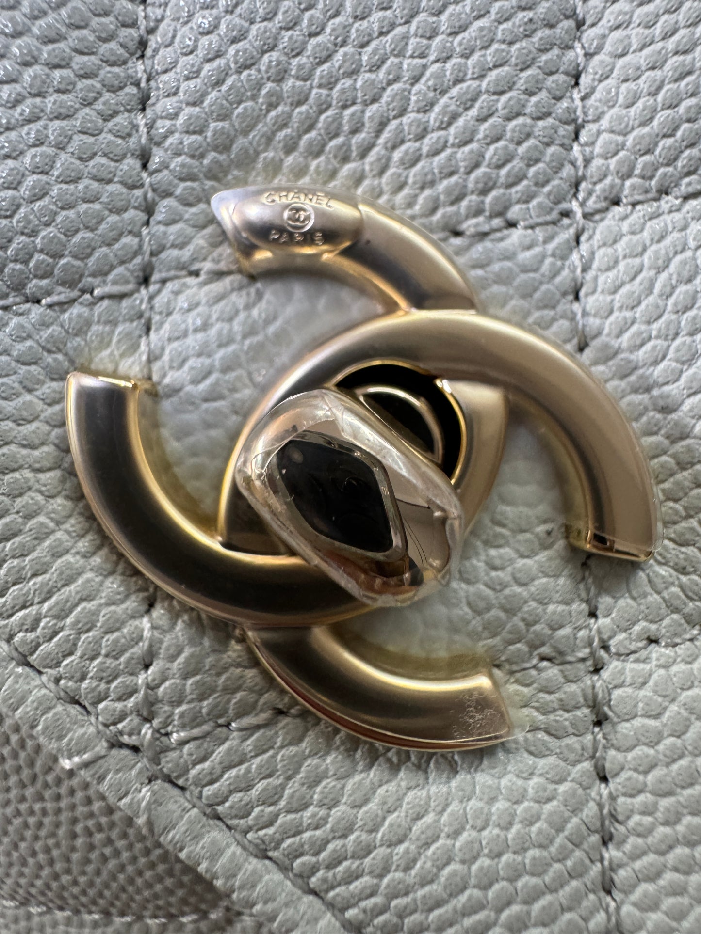 CHANEL 超Mini Coco Handle 24K 灰藍色
