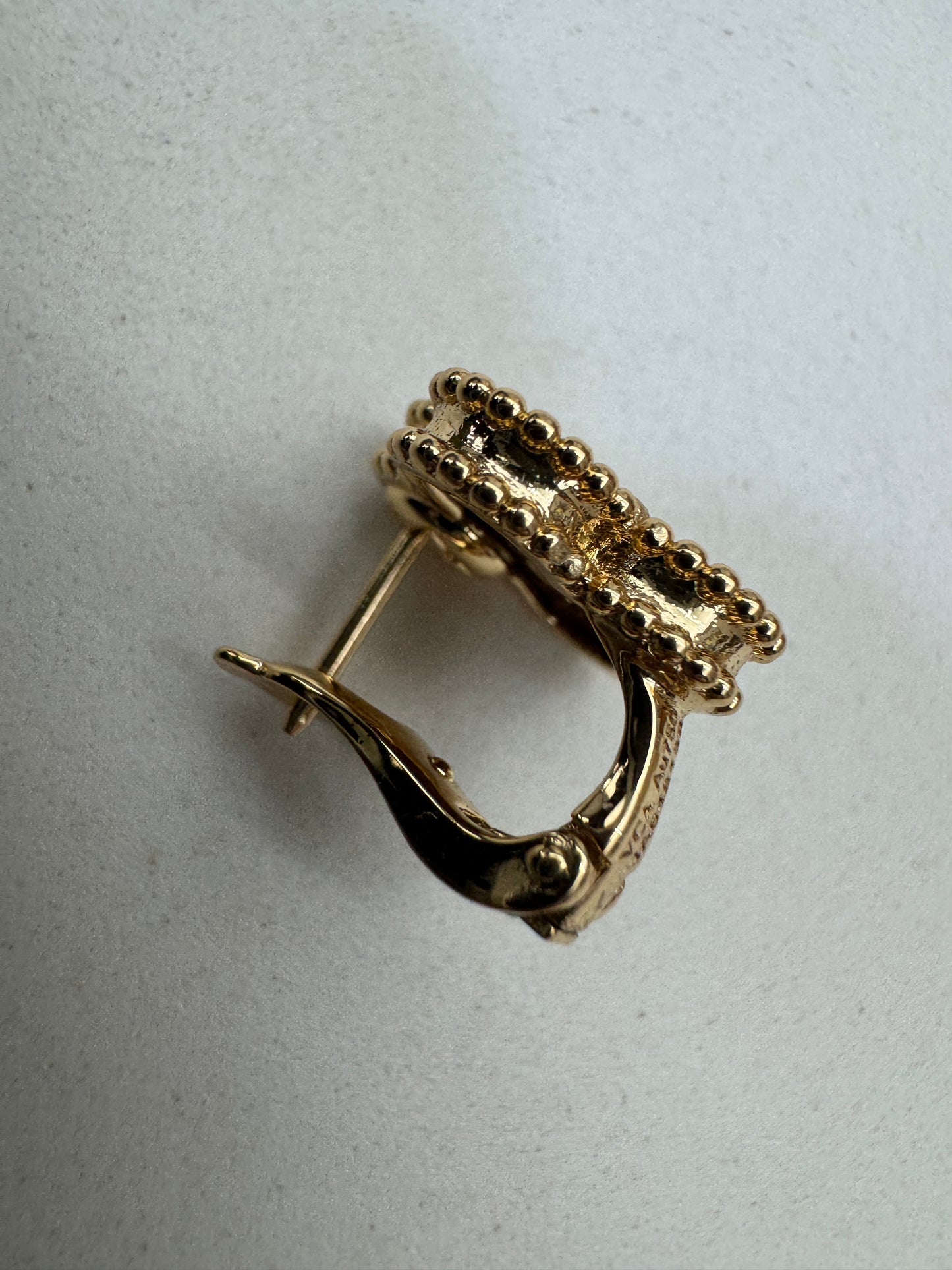 VCA Vintage Alhambra Earrings 虎眼石 Tiger Eye