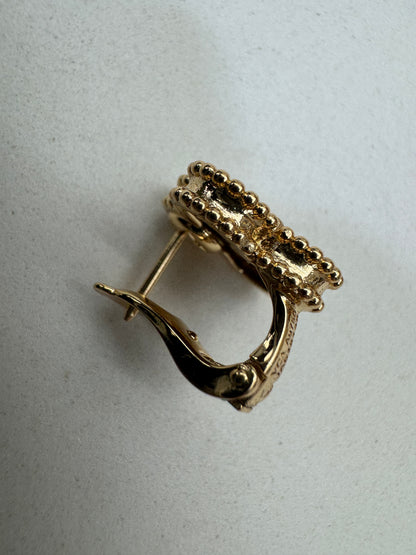 VCA Vintage Alhambra Earrings 虎眼石 Tiger Eye