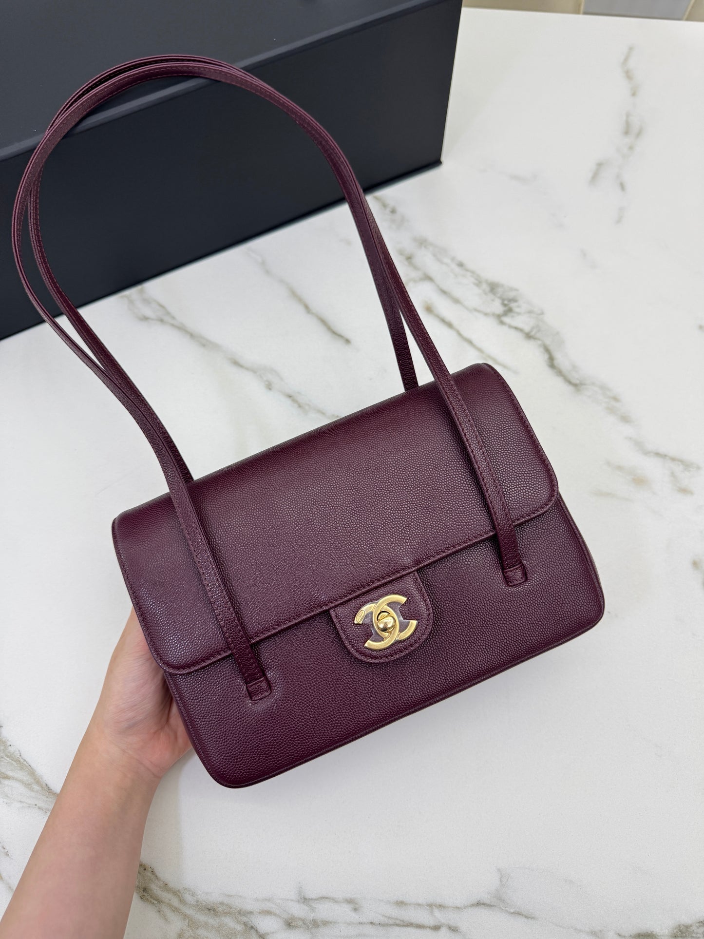 CHANEL Preppy Coco Small 酒紅色