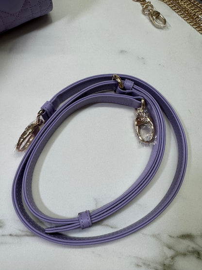 DIOR Mini Lady Dior 紫色羊皮