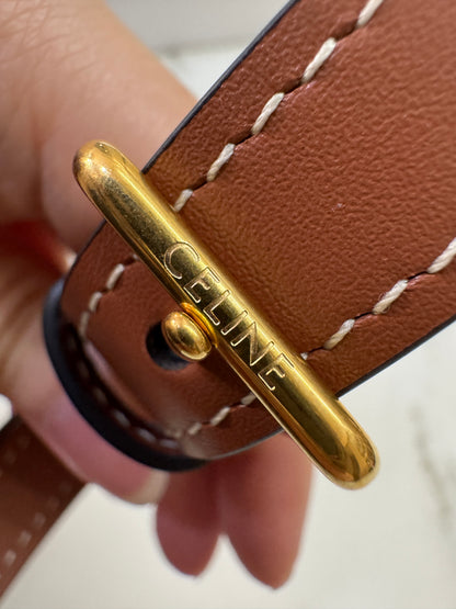 CELINE Triomphe Besace 凱旋門馬鞍包 老花Canvas