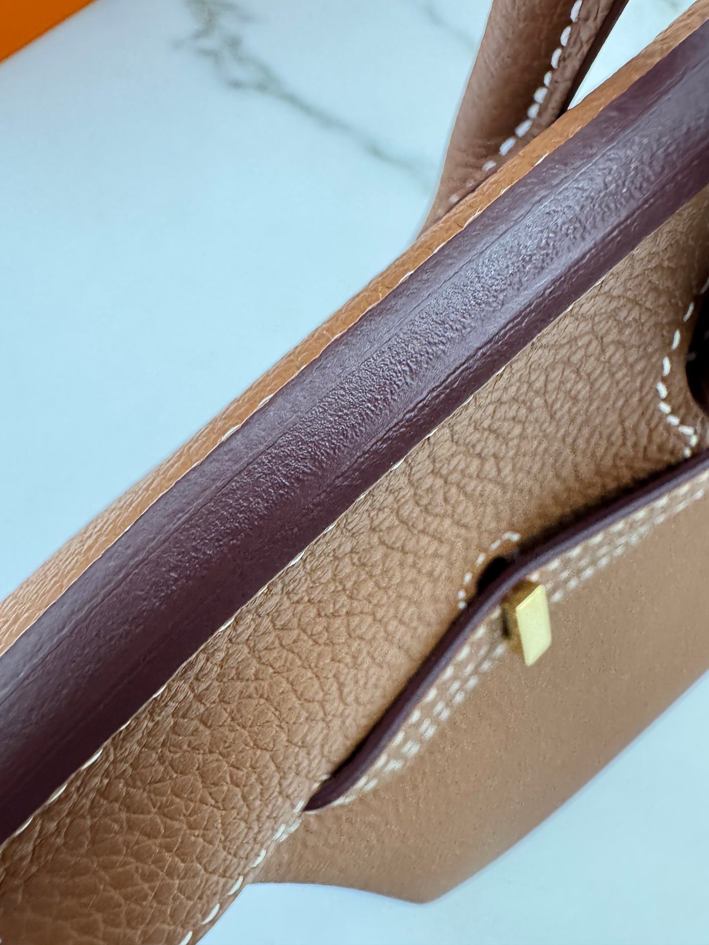 HERMES Birkin 25 金棕色金扣 Togo Gold GHW