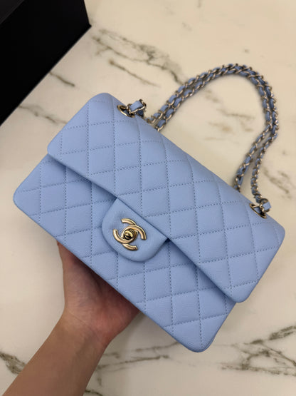 CHANEL CF23 Small 23P粉藍色