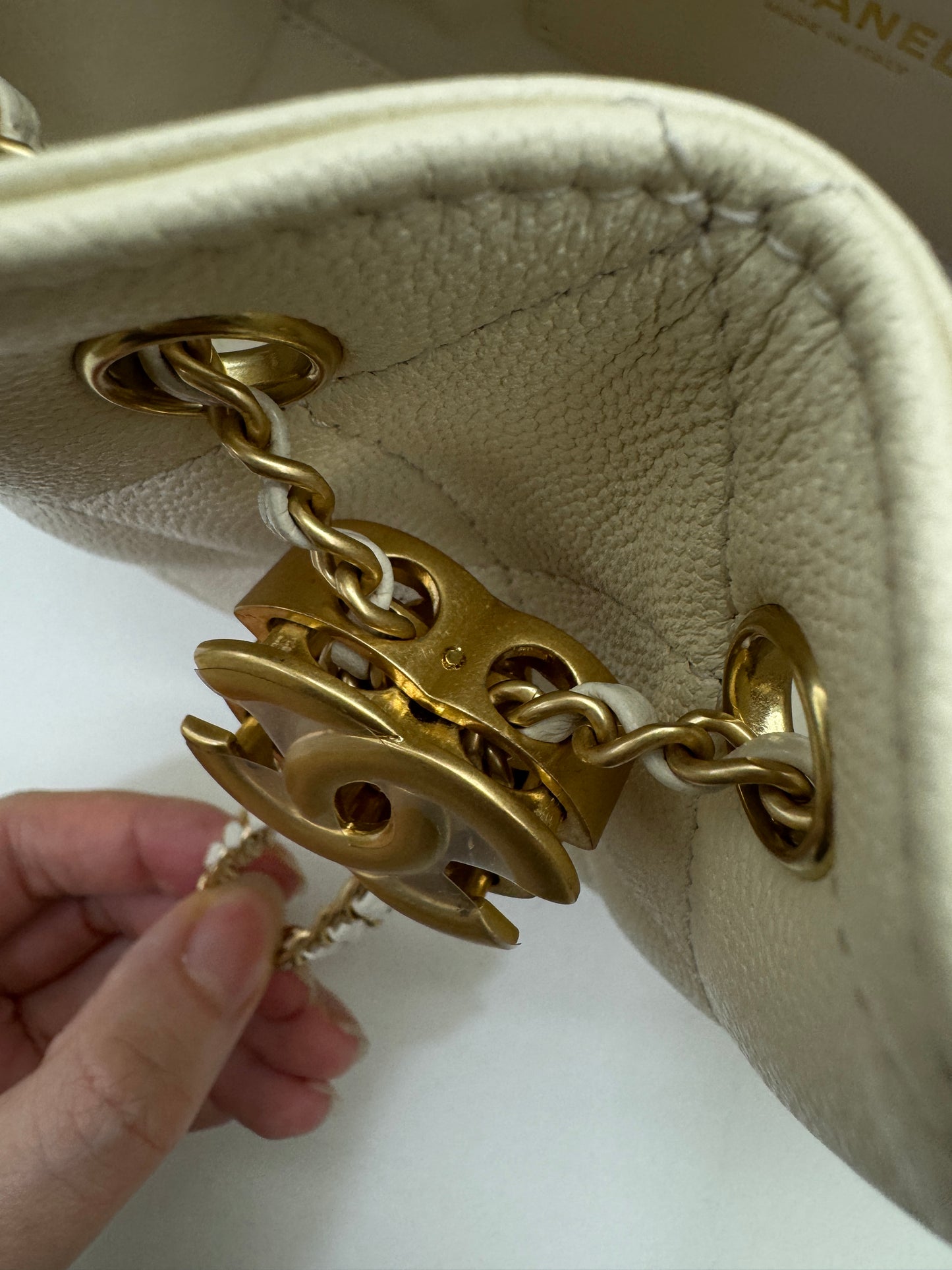 CHANEL Mini 25Bag 米色