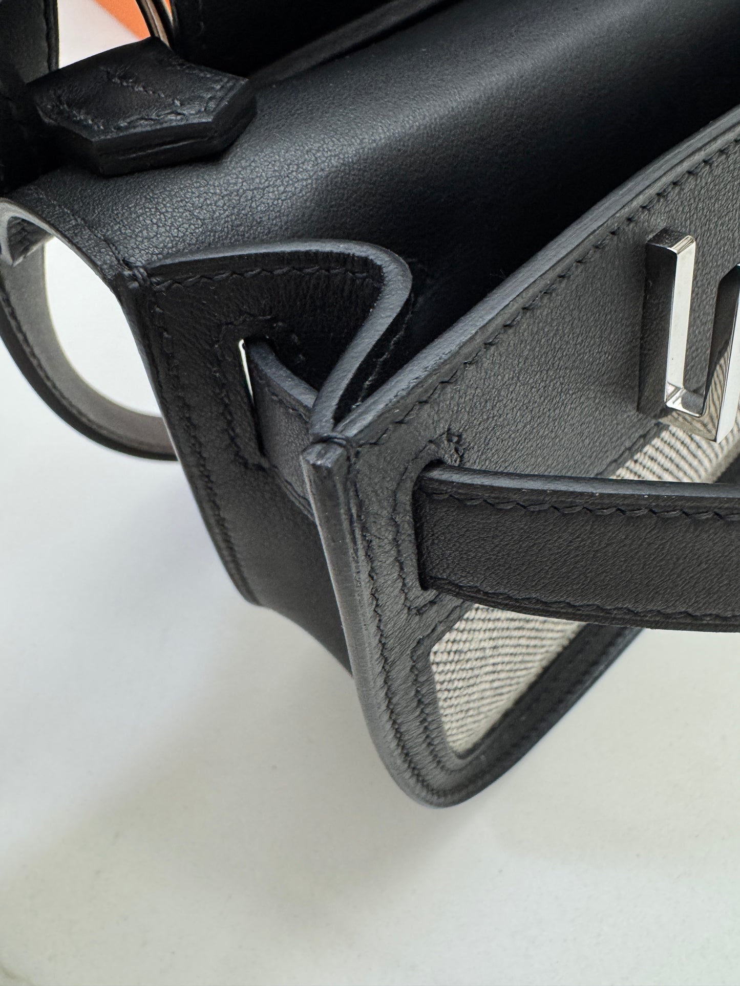 HERMES Mini Jypsiere 熊貓帆布 Swift/ Canvas