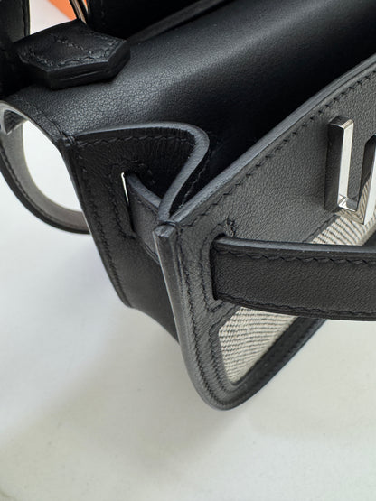 HERMES Mini Jypsiere 熊貓帆布 Swift/ Canvas