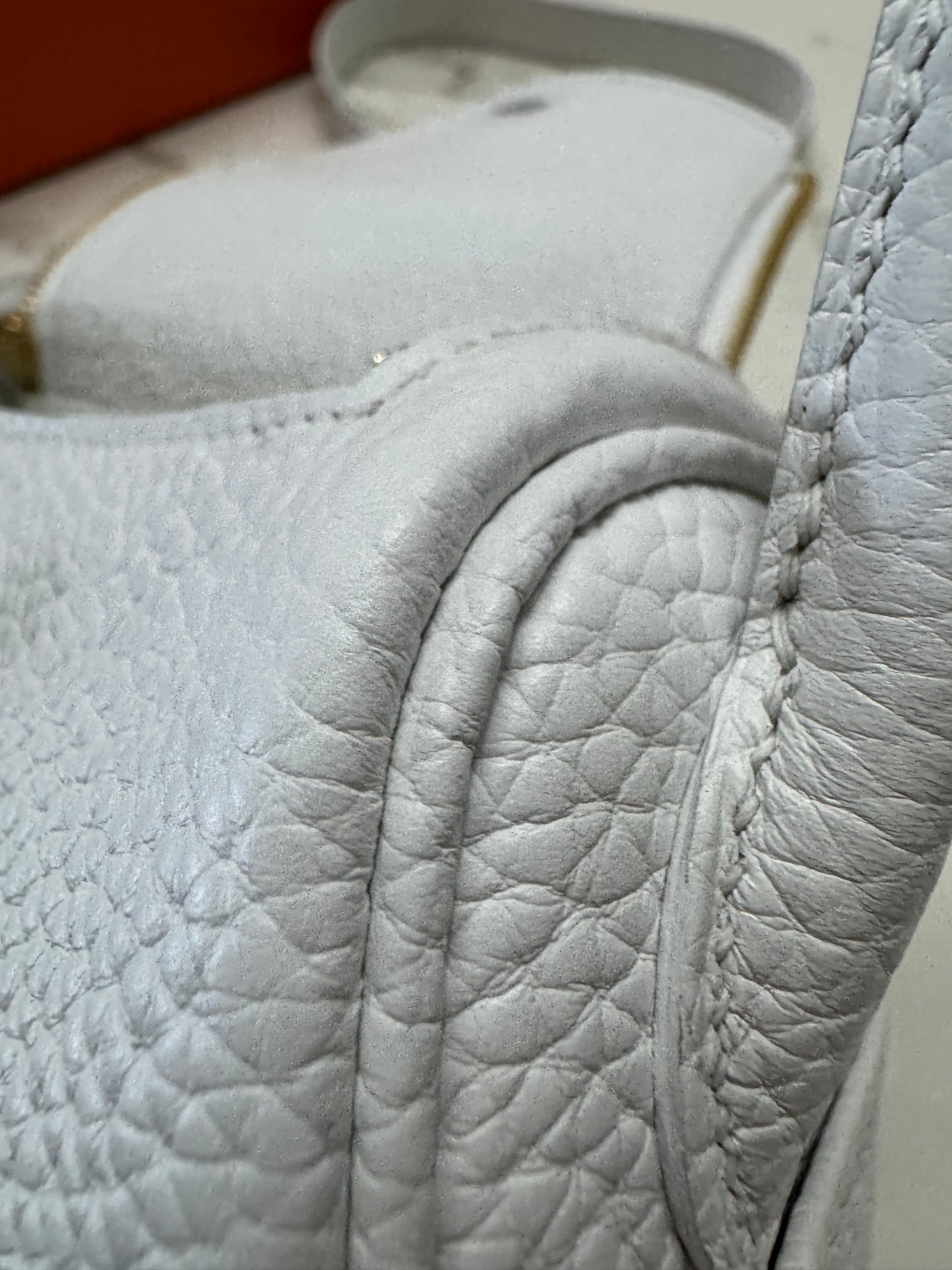 HERMES Mini Lindy II 純白色TC 金扣 GHW