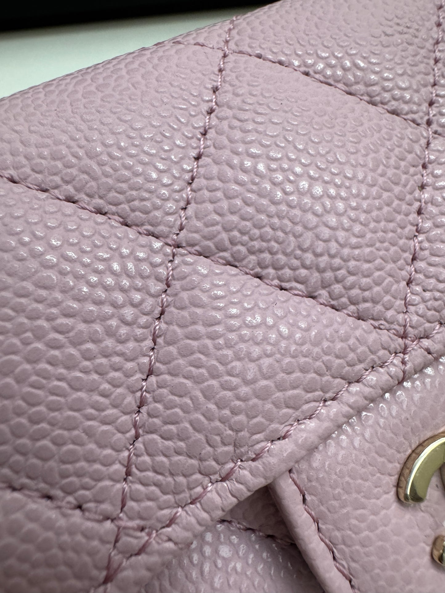 CHANEL 24A粉紫 新版拉鏈 CF Cardholder