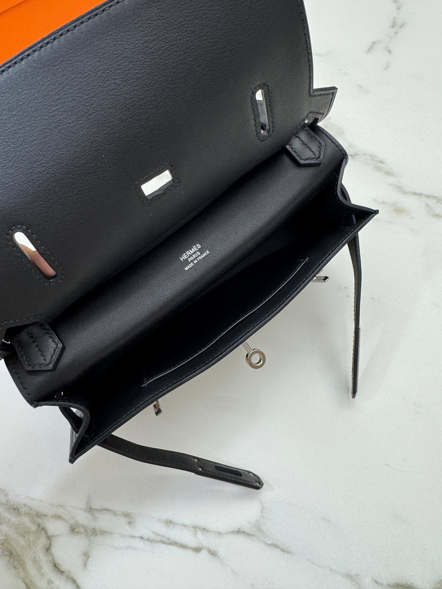 HERMES Mini Jypsiere 熊貓帆布 Swift/ Canvas
