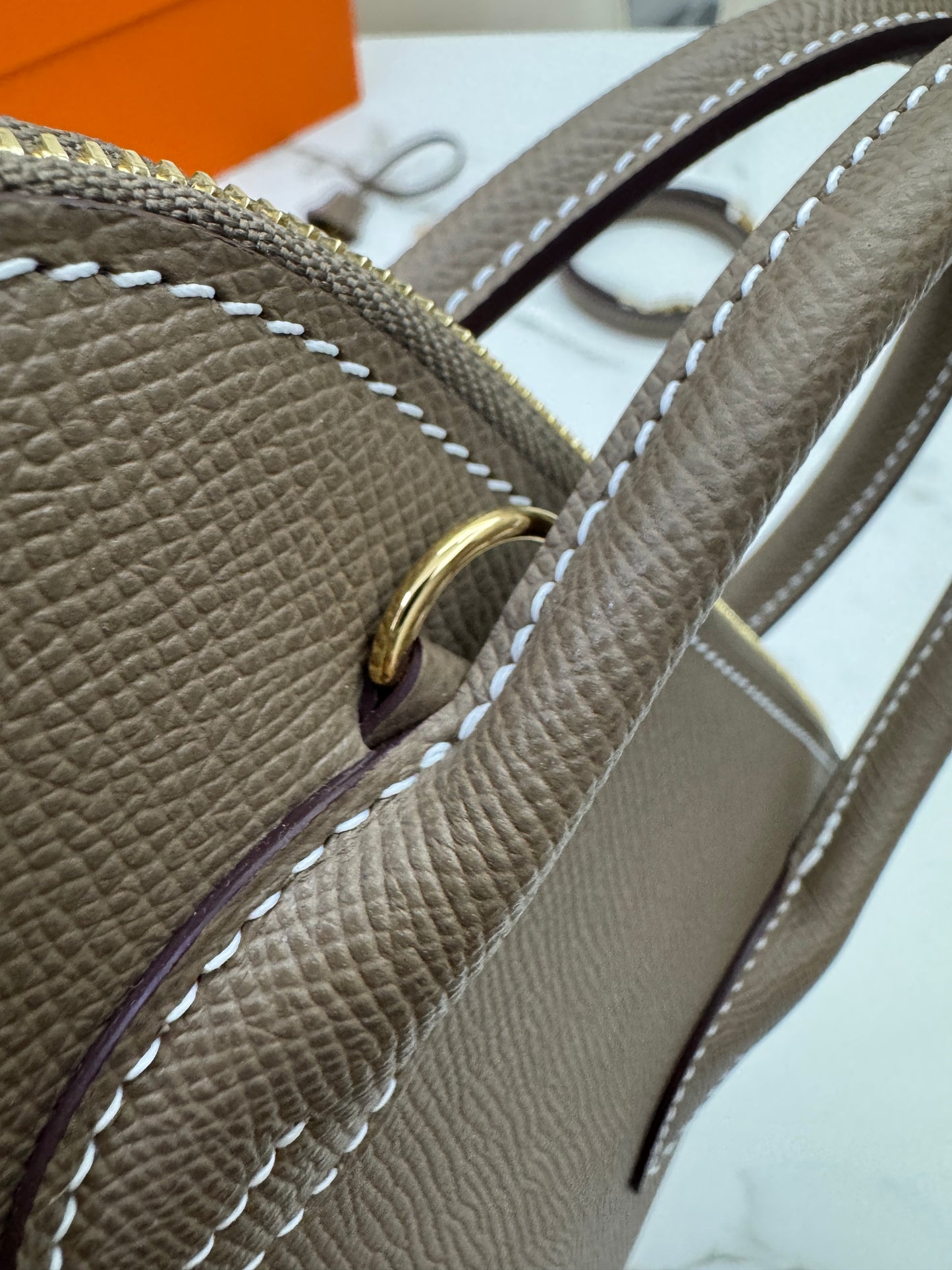 HERMES Bolide 25 大象灰金扣 Epsom Etoupe GHW