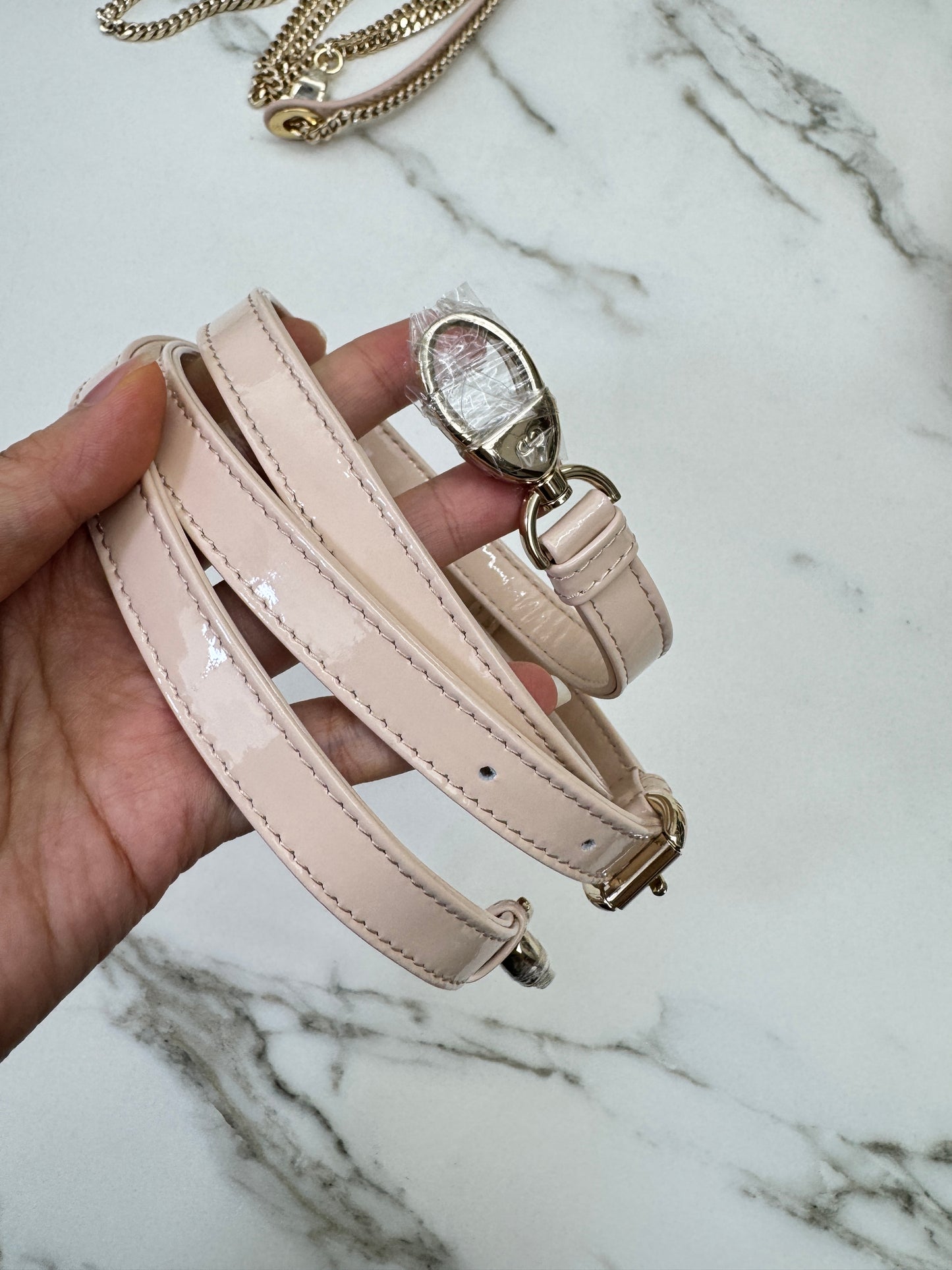 DIOR Mini Lady Dior Powder Beige 漆皮胭脂米 Shiny Calfskin
