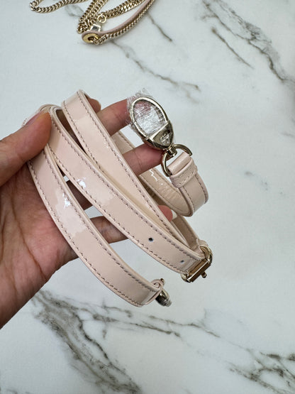DIOR Mini Lady Dior Powder Beige 漆皮胭脂米 Shiny Calfskin