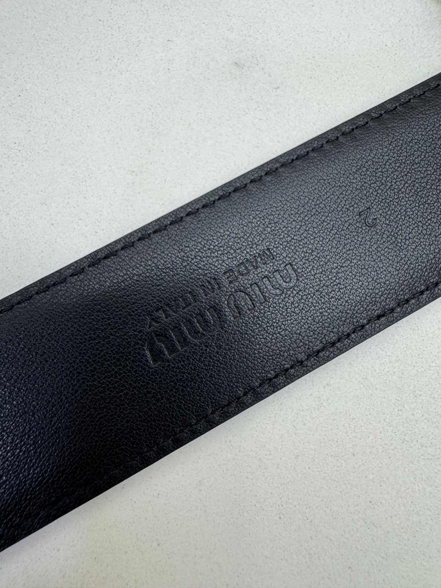 MIU MIU Belt 黑色金扣