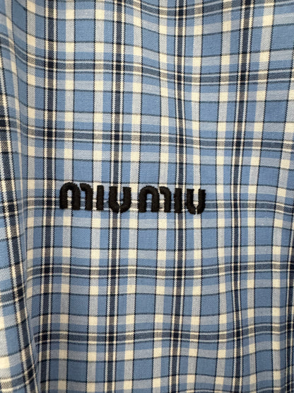 MIU MIU 26SS藍色格子襯衫