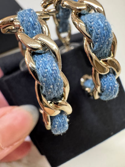 CHANEL 25P 牛仔圈型耳環