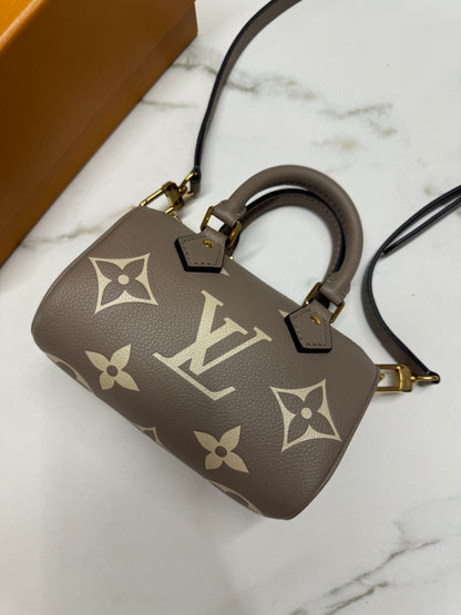 LV Nano Speedy 全皮大象灰