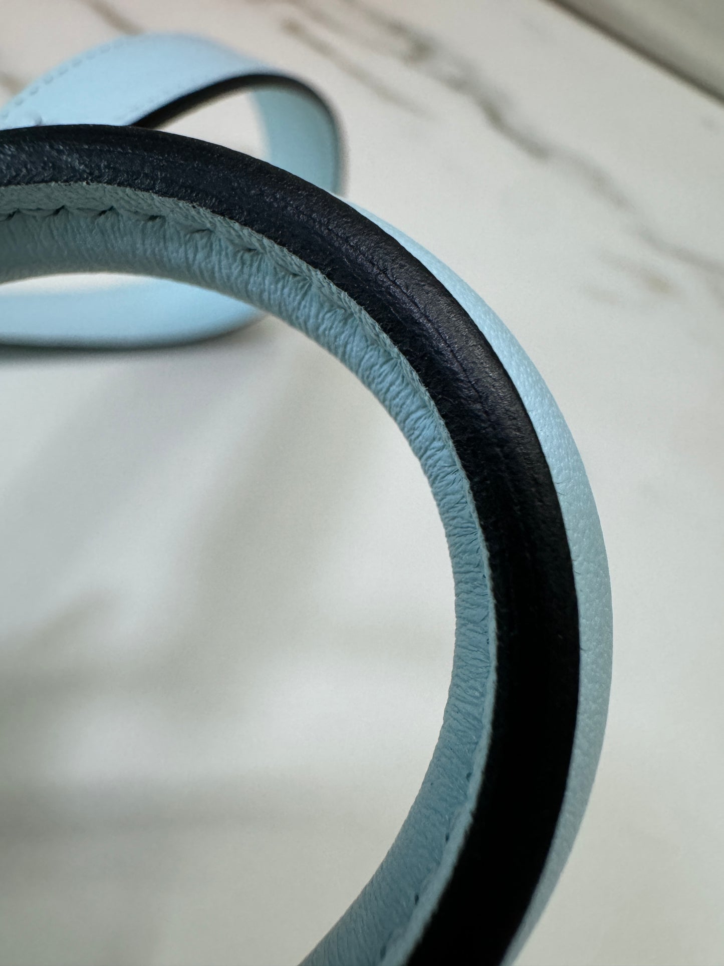 HERMES Mini Lindy 霧霾藍T0 銀扣 swift