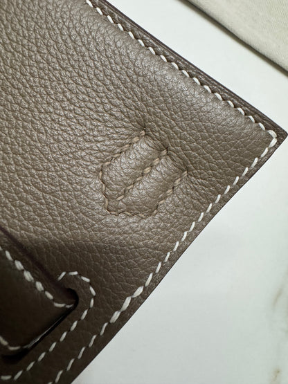 HERMES Jypsiere Mini 大象灰 金扣 evercolor 18 etoupe GHW
