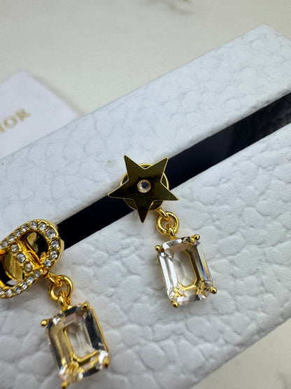 DIOR CD星星 鴛鴦兩戴耳環 Earrings