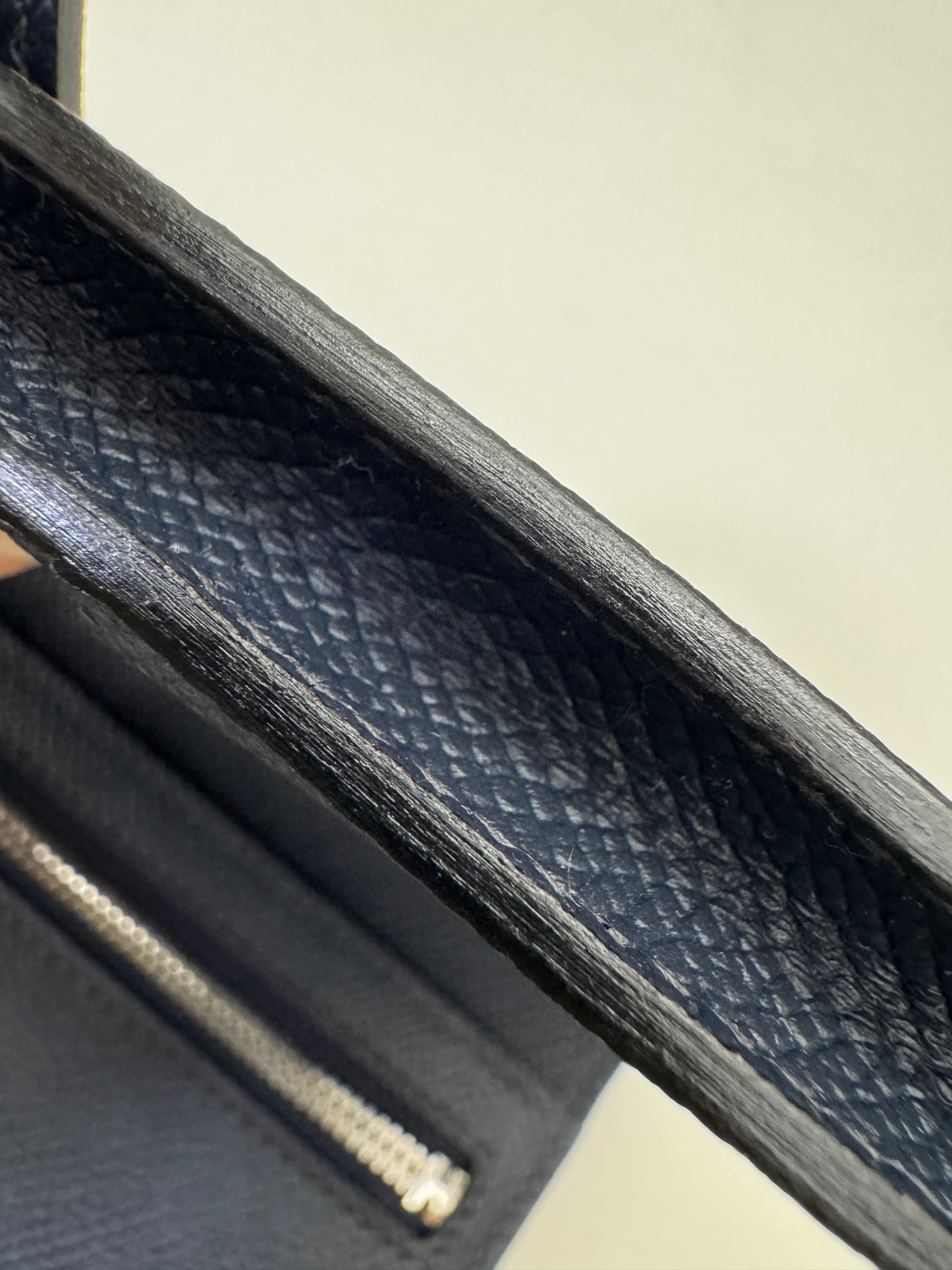 HERMES Bearn Wallet 午夜藍銀扣 Epsom Bleu Nuit PHW