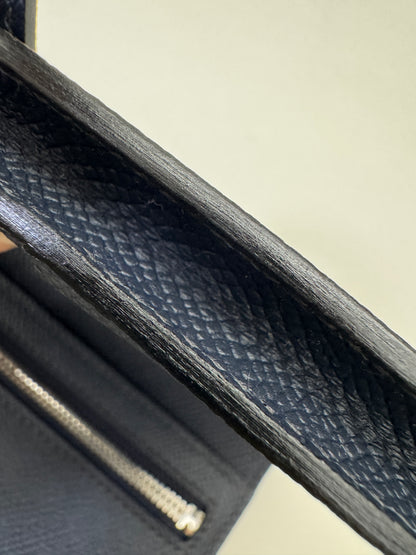 HERMES Bearn Wallet 午夜藍銀扣 Epsom Bleu Nuit PHW