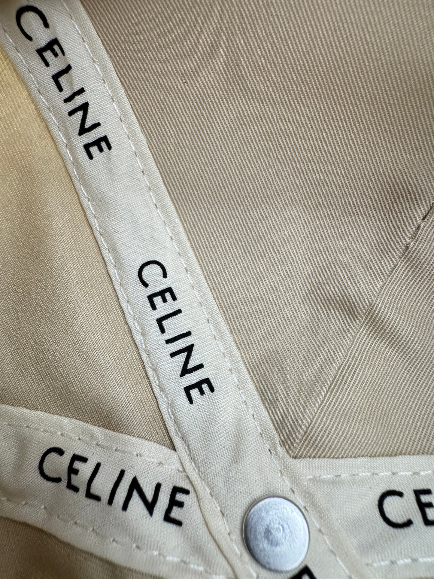 CELINE 凱旋門棒球帽 香草淺杏色