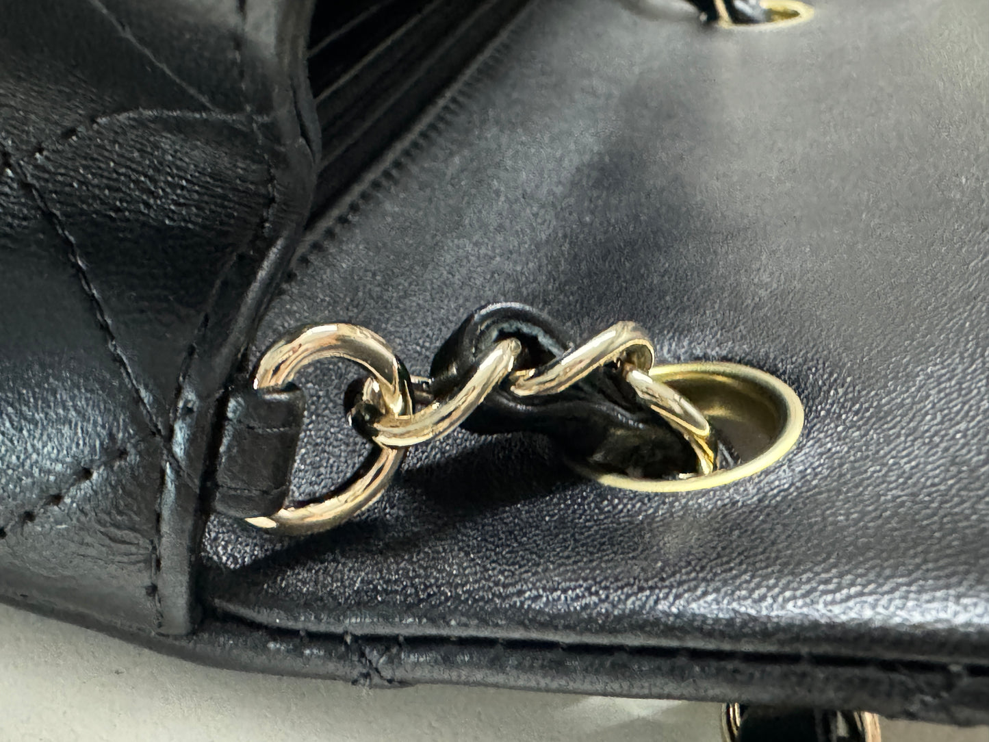 CHANEL CF20 羊皮 黑色淡金扣