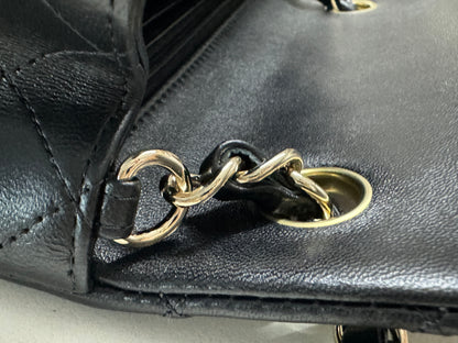 CHANEL CF20 羊皮 黑色淡金扣