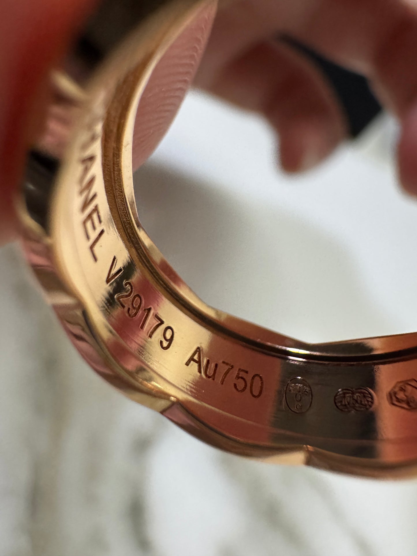 CHANEL Coco Crush 寬版戒指 玫瑰金