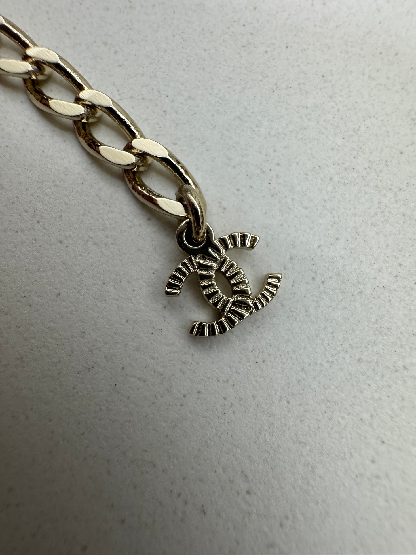 CHANEL 25P 星星水晶拼珍珠項鏈
