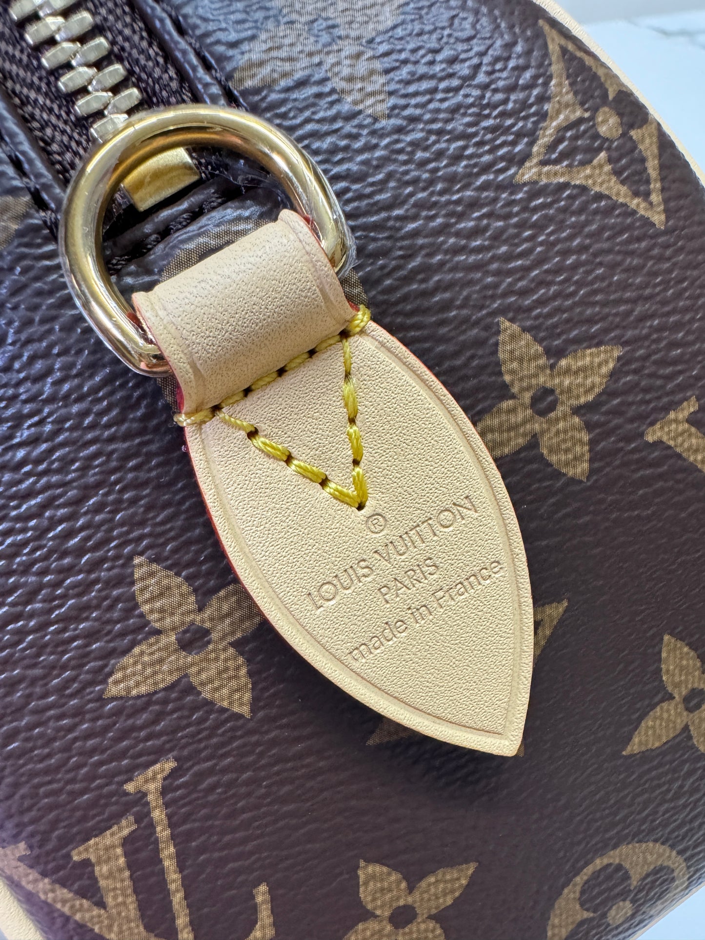 LV Speedy 20 粉橙色肩帶