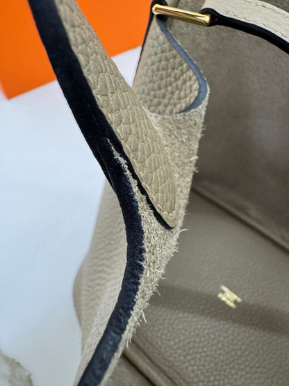 HERMES Picotin 18 馬爾淺米金扣 8Q Beige Marfa GHW