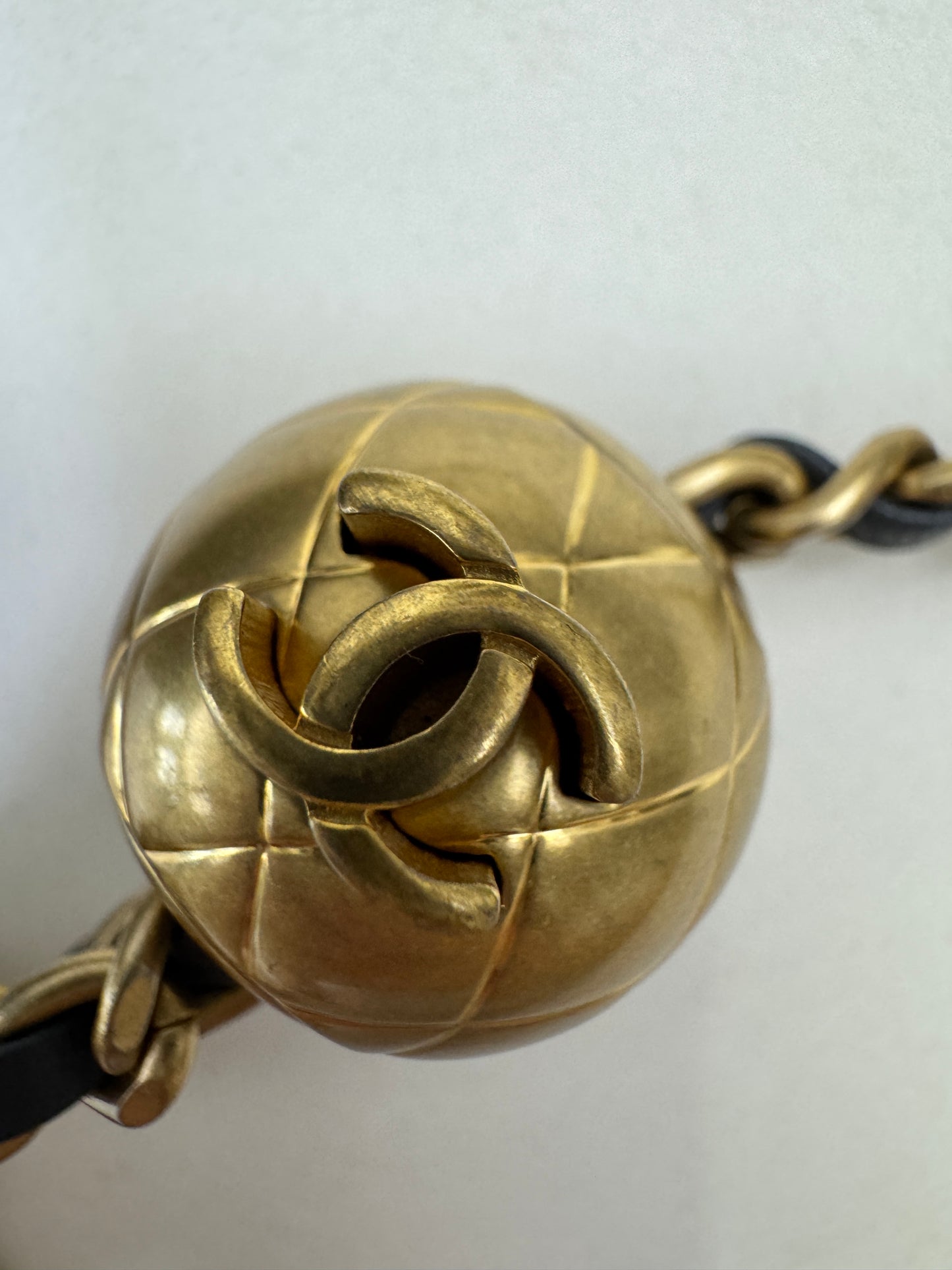 CHANEL 金球 Mini CF20 石墨灰 深灰羊皮