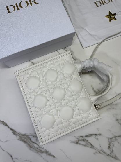 DIOR 全皮 Book Tote 奶白色小號