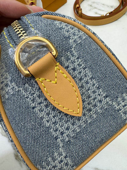 LV Nano Speedy 棋盤格牛仔