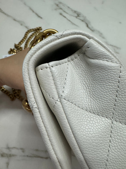 CHANEL 24P 愛心金球 白色 20cm 中號