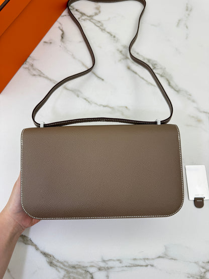 HERMES Constance Elan 大象灰銀扣 Epsom Etoupe PHW