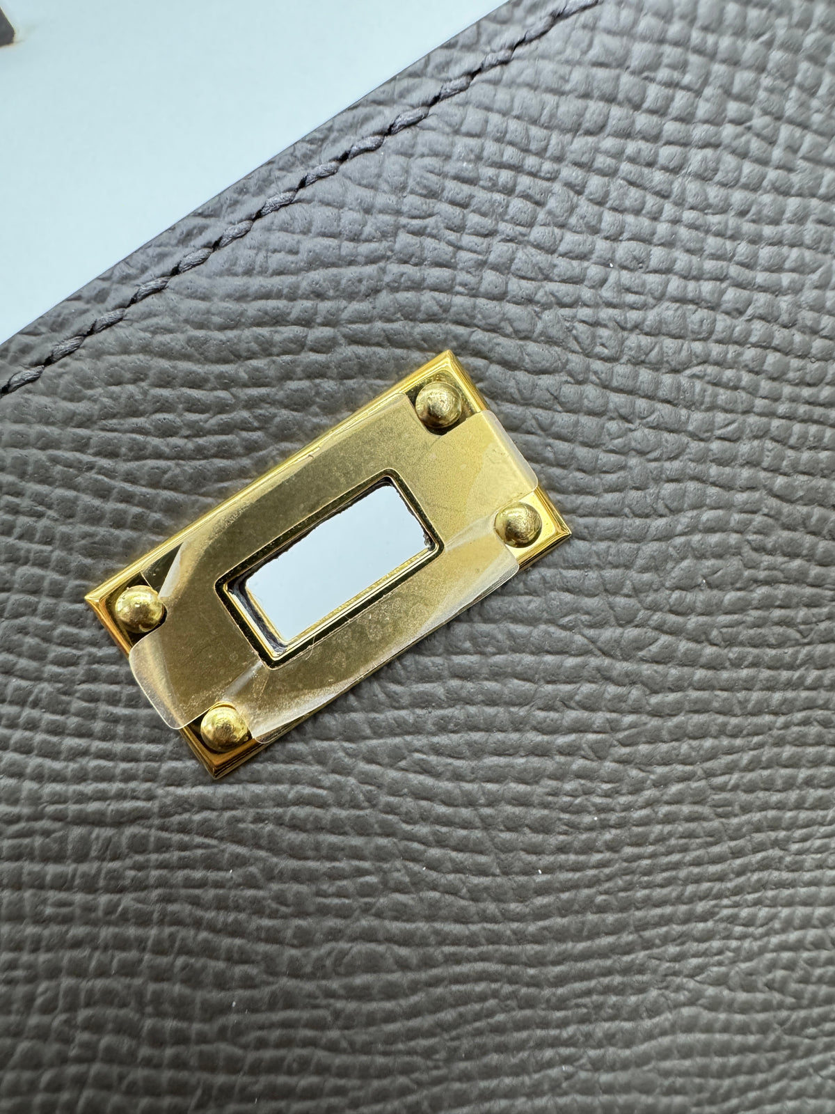 HERMES Kelly to-go 錫器灰金扣 Epsom