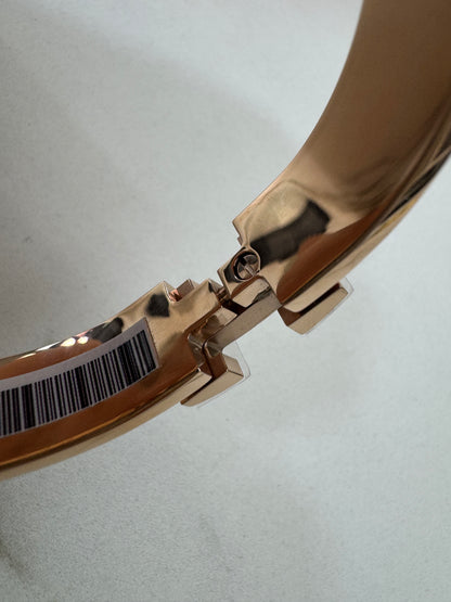 HERMES Clic H Bracelet 奶茶灰玫瑰金扣 Marron Glace Rose Gold
