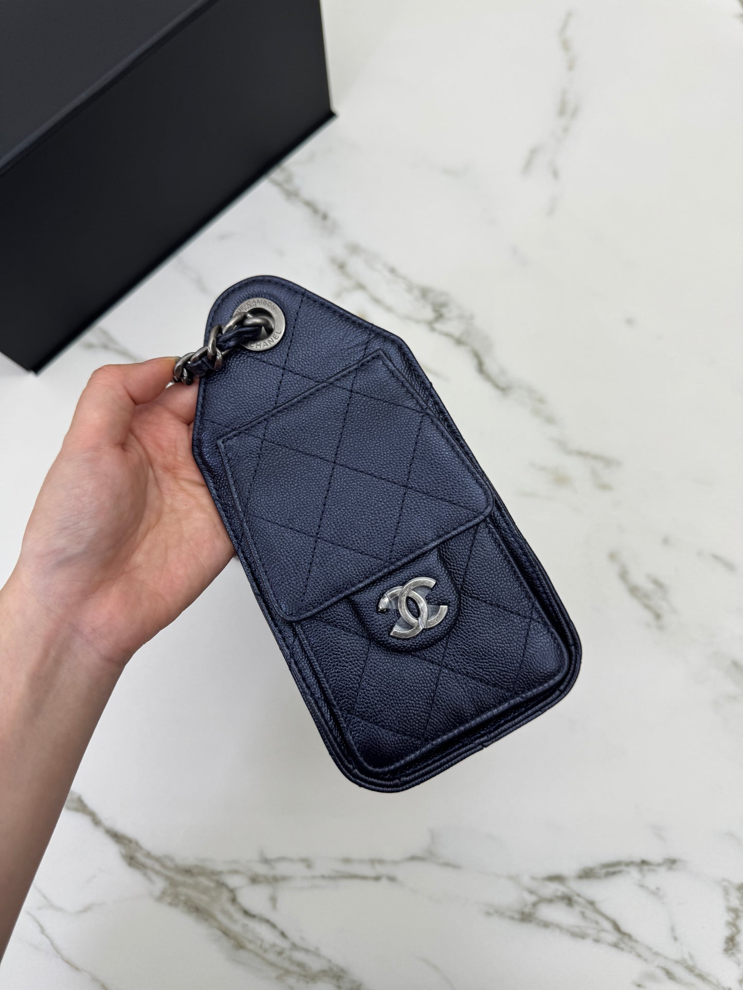 CHANEL Mini 25Bag 珠光深藍