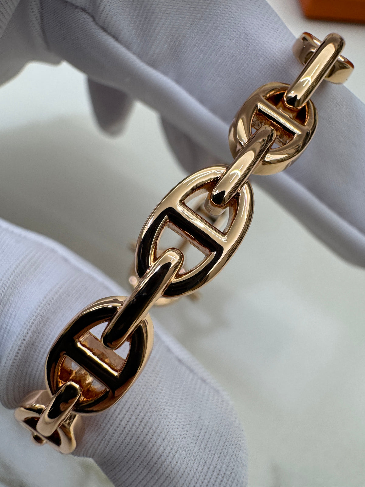 HERMES Chain d‘Ancre Enchainee PM Bracelet Rose Gold