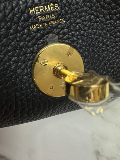 HERMES Lindy26 黑色金扣 TC