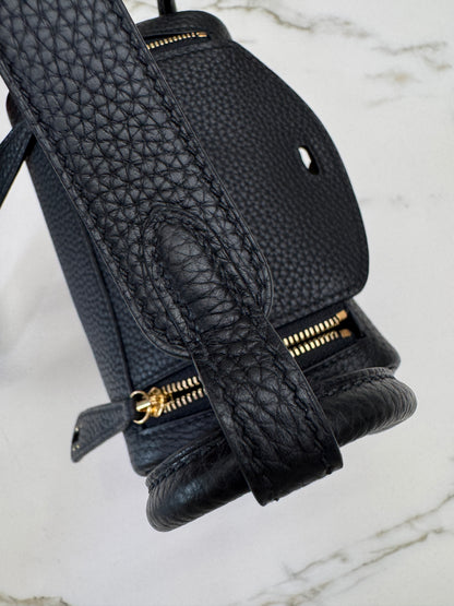 HERMES Mini Lindy II 黑金 Nior TC GHW