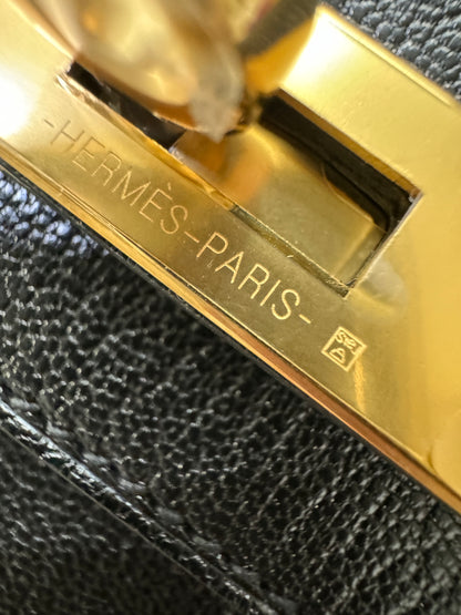 HERMES Kelly Elan 黑金 山羊皮 Mysore